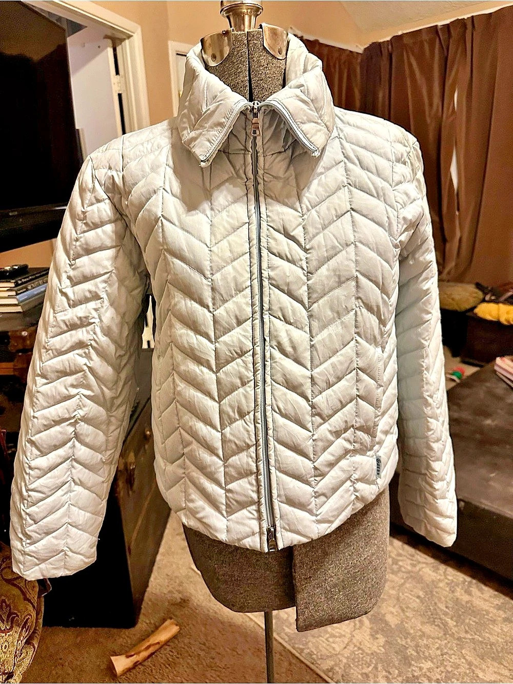 Sky Blue Quilted Puffer Jacket